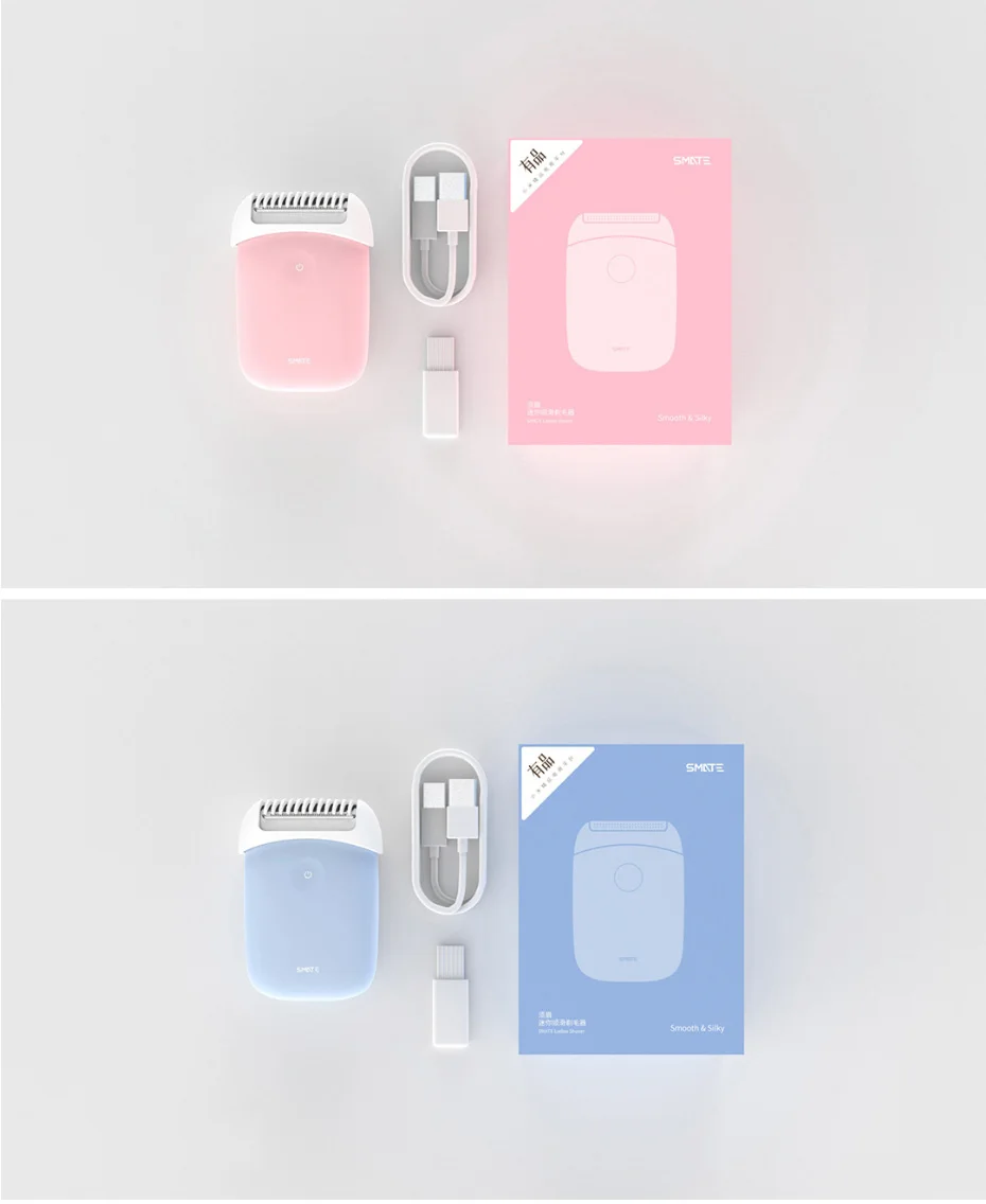 Xiaomi Mijia SMATE Электрический Эпилятор Триммер для удаления волос IPX7 USB Перезаряжаемый мятно-зеленый портативный Гладкий Бритье волос 3 в одном