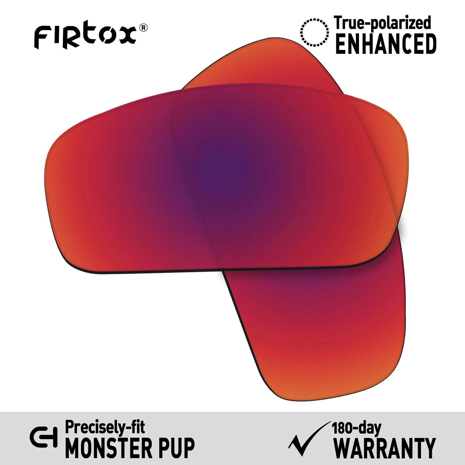 Purple Red Firtox настоящие поляризованные Сменные рассеиватели UV400 для солнцезащитных очков-солнцезащитные очки douckley Monster Pup(Только Совместимые линзы)-несколько цветов - Цвет линз: Purple Red