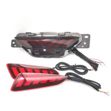

3Pcs set Car LED Rear Fog Lights Tail Bumper Brake Light For Toyota C-HR CHR 2016-2020