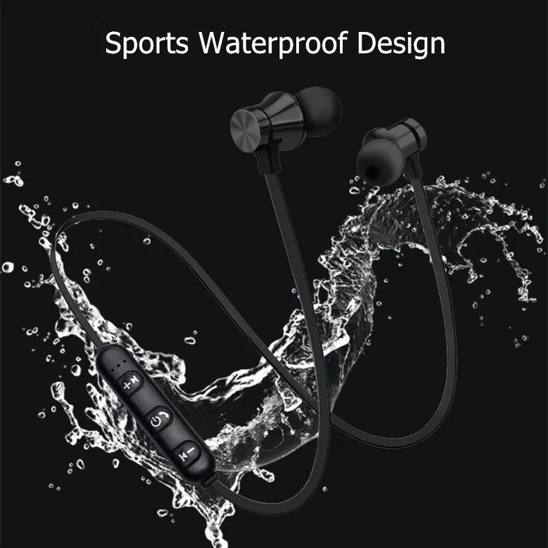 Магнитные Bluetooth наушники стерео спортивные водонепроницаемые наушники беспроводные наушники-вкладыши с микрофоном для IPhone 11 xiaomi