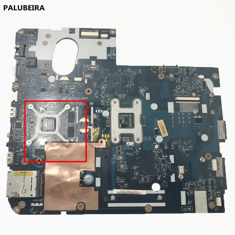 PALUBEIRA для acer Gateway NV79 материнская плата для ноутбука NAYF0 LA-5881P MBWHH02002 DDR3 PGA989 материнская плата с графической картой тест хорошо