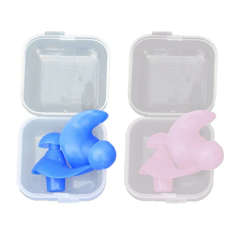 1 пара водонепроницаемый плавающий ming профессиональные силиконовые ушные затычки для плавания мягкие анти-шум ушные вилки для взрослых детей плавать mers синий
