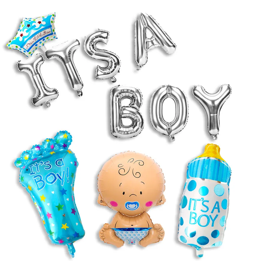 its a boy Украшения для детского душа бумага со слоном Торт Топперы его девочка мальчик Babyshower вечерние принадлежности пол раскрыть розовый синий - Цвет: its a boy