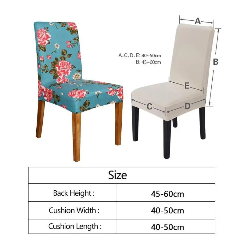 4/6 шт. с цветочным принтом чехол для кресла спандекс эластичные стул крышки Sear Офис отельный обеденный сиденье Чехол Крышка