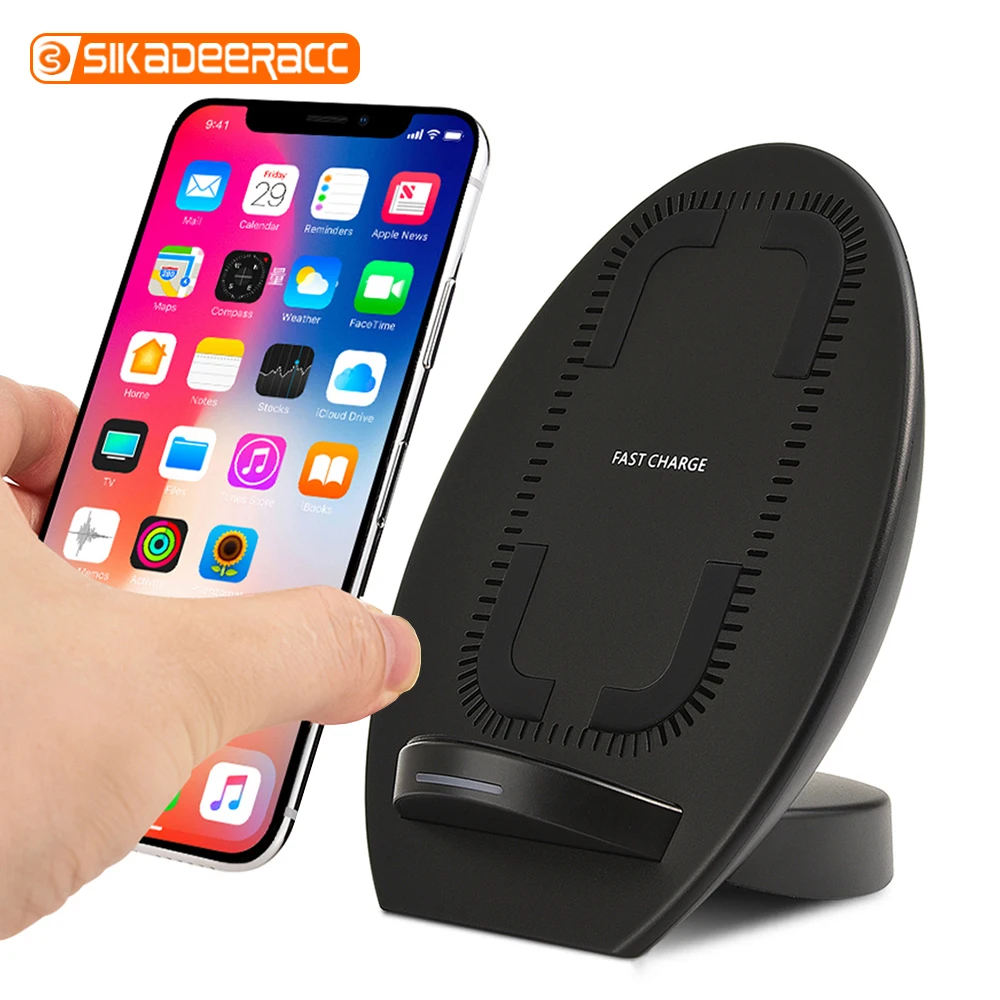 Беспроводная зарядная станция JK68 Qi для iPhone X 8 Plus Samsung Note S8 S7 Edge беспроводная док