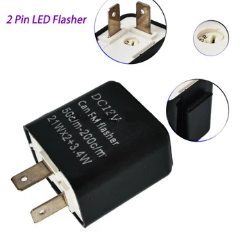 

Motorcycle Auto Car Blinker Adjustable LED Flasher Relay Turn Signal Indicator Resistor 12V 2 Pin For Harley Yamaha