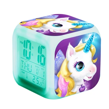 

Digital Clock Alarm Alarm Clock unicorn Pokemon Battery Operated Alarm Clock Cube Led Clocks Color Changing Alarm