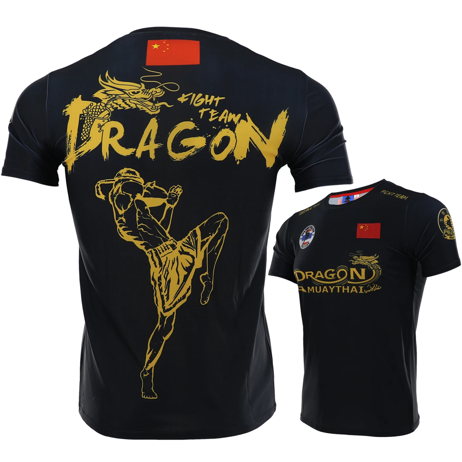 

Boxing Muay Thai MMA training Mixed martial arts broadcast for sanda fitness running Longtai Elastic quick-dry T-shirt man