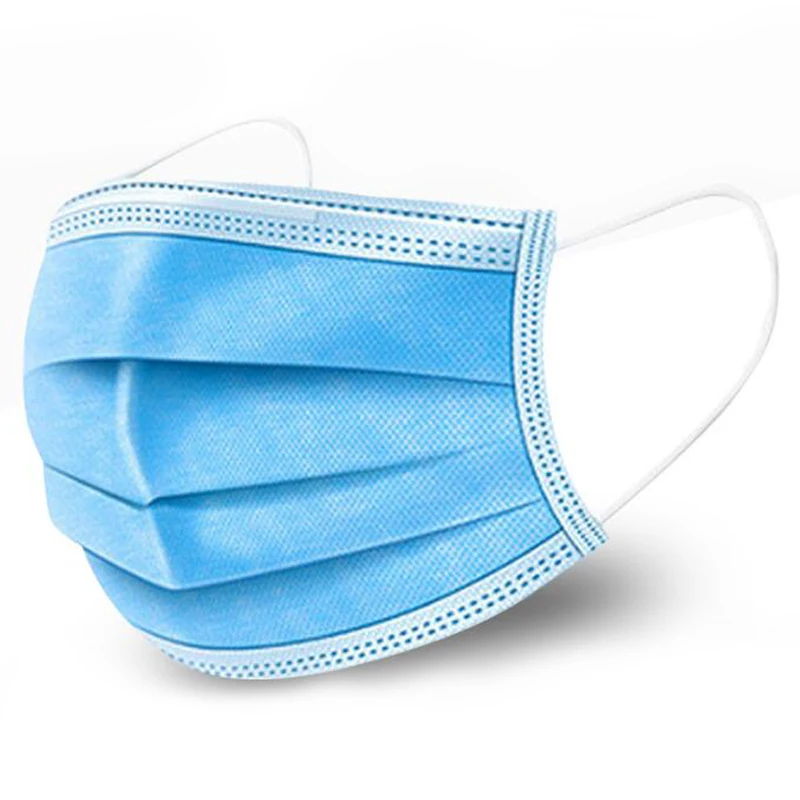 

Anti-Dust Dustproof Disposable Face Mask Protective Cover Masks Blue Color Mascarillas 3 Layer Non Woven Mouth Mask