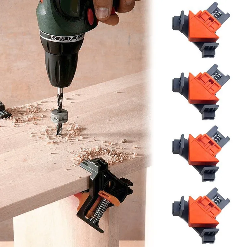 New 4Pcs 90 Degree Right Angle Corner Clip Clamp Carpenter Woodworking Hand Tools J8#3