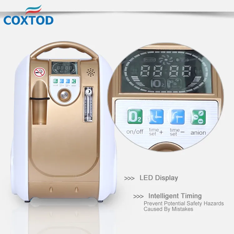Portable Oxygen Concentrator Househoud Generator Mechanism 24 hours Continuous Oxygen for outside