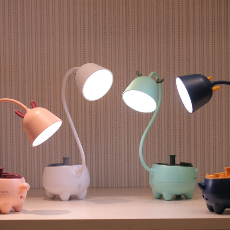 LED Table Lamp Desk Light 3Modes Dimmable Adjust Brightness Reading USB Charging 