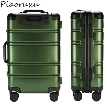 

100% Aluminum Alloy Business Travel Hard Shell Spinner Pull Rod Box TSA Lock Cabin Trolley Suitcase 20" Carry on Luggage