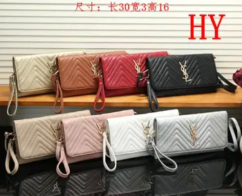 

Luxury Designer Brand YSL- Wallet women Purses Black Brown Bifold Wallet Zipper Coin Purse Wallets Y118