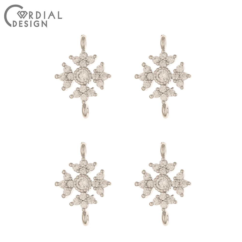 Cordial Design 50Pcs 11*16MM Jewelry Accessories/Connector/DIY Making/Hand Made/Flower Shape/Jewelry Findings & Components - cordial