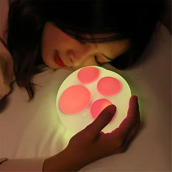 

Night Light LED Cute Soft Silicone Cat Claw Home Lighting Night Light Child Toy Adult Decompression Gift #YL5