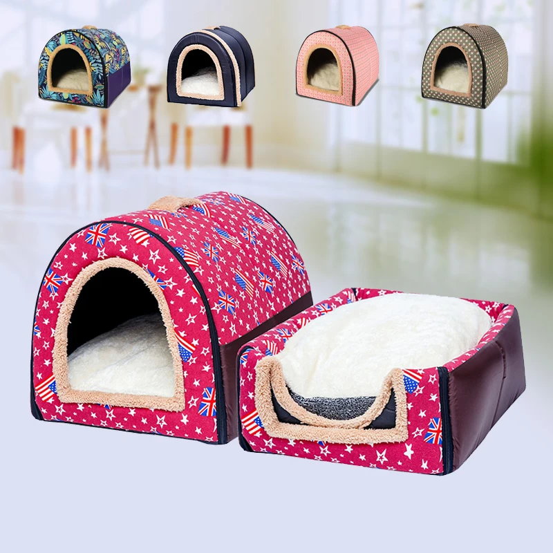 Winter Bed House Kennel Fleece Soft Nest Comfortable Cat Warm Cave Lovely Bow Design Puppy for Small Medium Dog House Hand Wash Winter Bed House Kennel Fleece Soft Nest Comfortable Cat Warm Cave Lovely Bow Design Puppy for Small Medium Dog House Hand Wash
