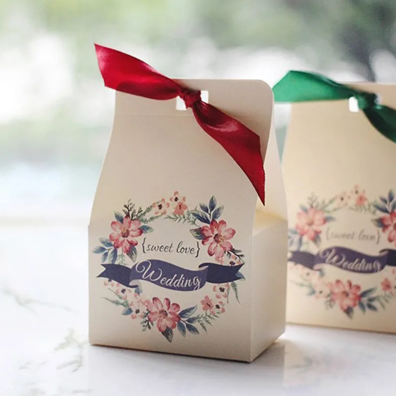 20pcs Wedding Favor and Sweet Gift Bags Candy Box for Baby Shower Birthday Guests Event Party Supplies With Ribbon | Дом и сад