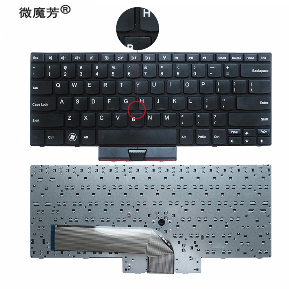 Новая клавиатура для IBM для LENOVO для Thinkpad для Edge 14 edge 15 E40 E50 US клавиатура для ноутбука без Удочка с мышкой для котов