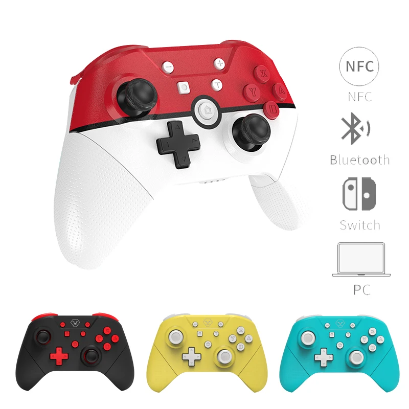 

Wireless Bluetooth game controller for Nintendo Switch Pro NS Lite PC notebook NFC Turbo 6-Axis doublemotor 3D Joysticks gamepad