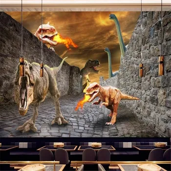 

Custom 3d wallpaper mural animal dinosaur background wallpaper mural