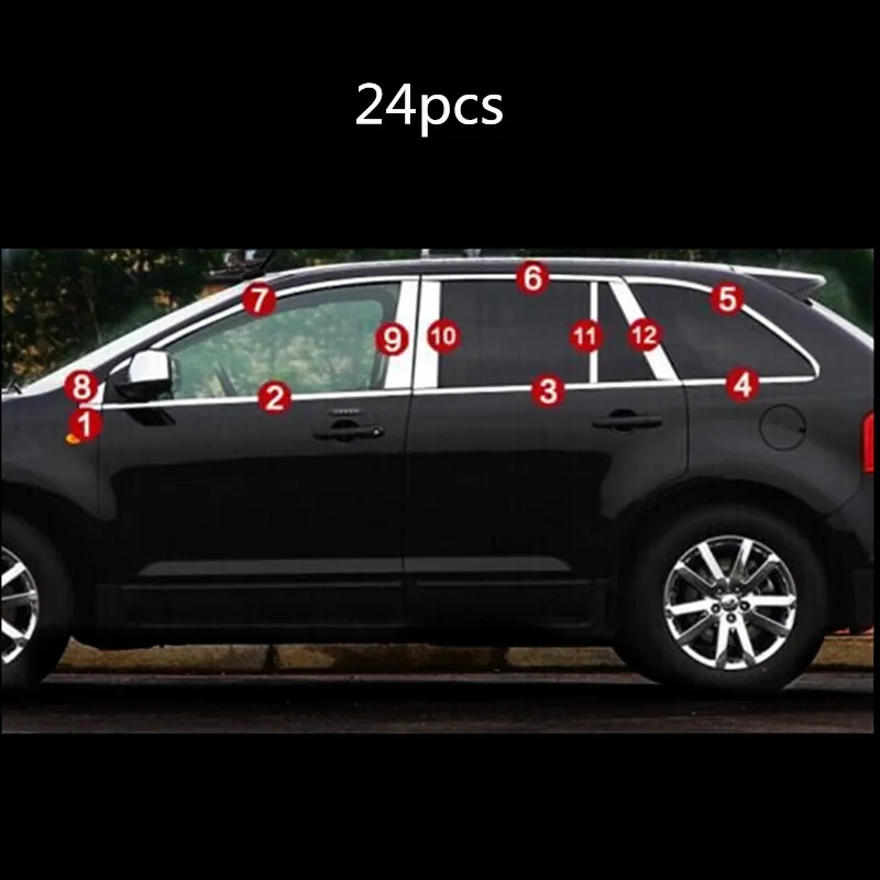 Автомобильный Стайлинг из нержавеющей стали оконная стойка отделка для Ford Edge 2010 2011 2012 2013