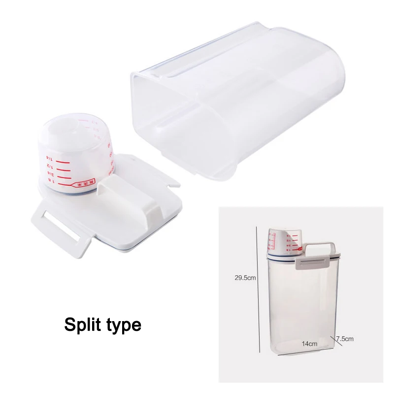 2L Plastic Cereal Dispenser Storage Box Kitchen Food Grain Rice Container PP Multifunctional DTT88