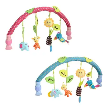 

Crib Hanging Toy Cartoon Educational Plush Soft Developmental Bedside Bell Rattle Toy for Baby Newborn Infants