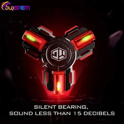 Spinner à main en métal anti stress, lumière lumineuse, jouets Gyroscope rotatif R188, cadeaux pour enfants et adultes 