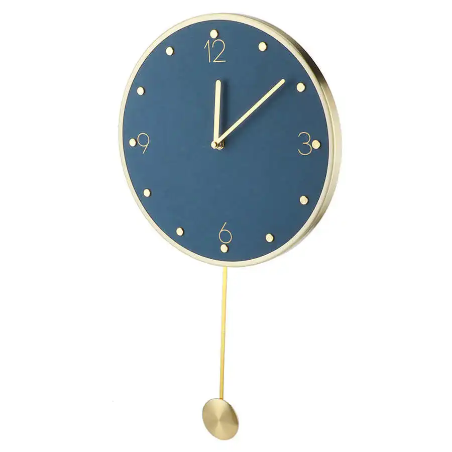 Простые современные часы качели с маятником настенные украшение для дома и