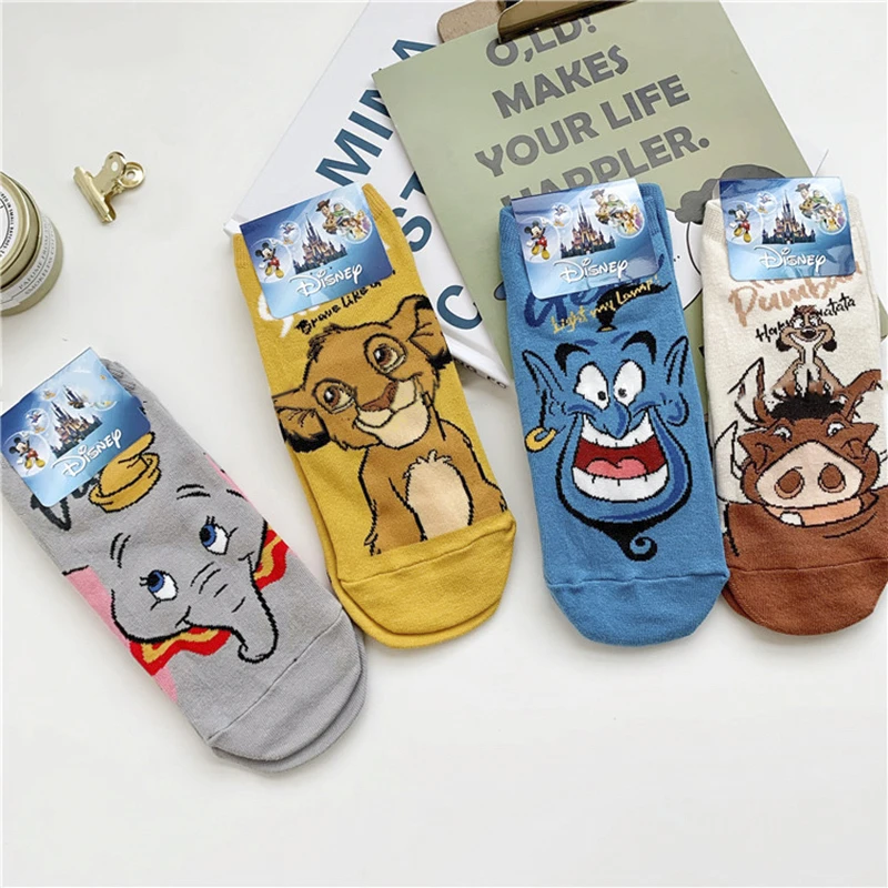 ディズニー靴下ライオンキングシンバ イノシシ アラジンランプ神 ダンボ靴下原宿漫画プリントおかしい靴下春ショート靴下 Socks Aliexpress