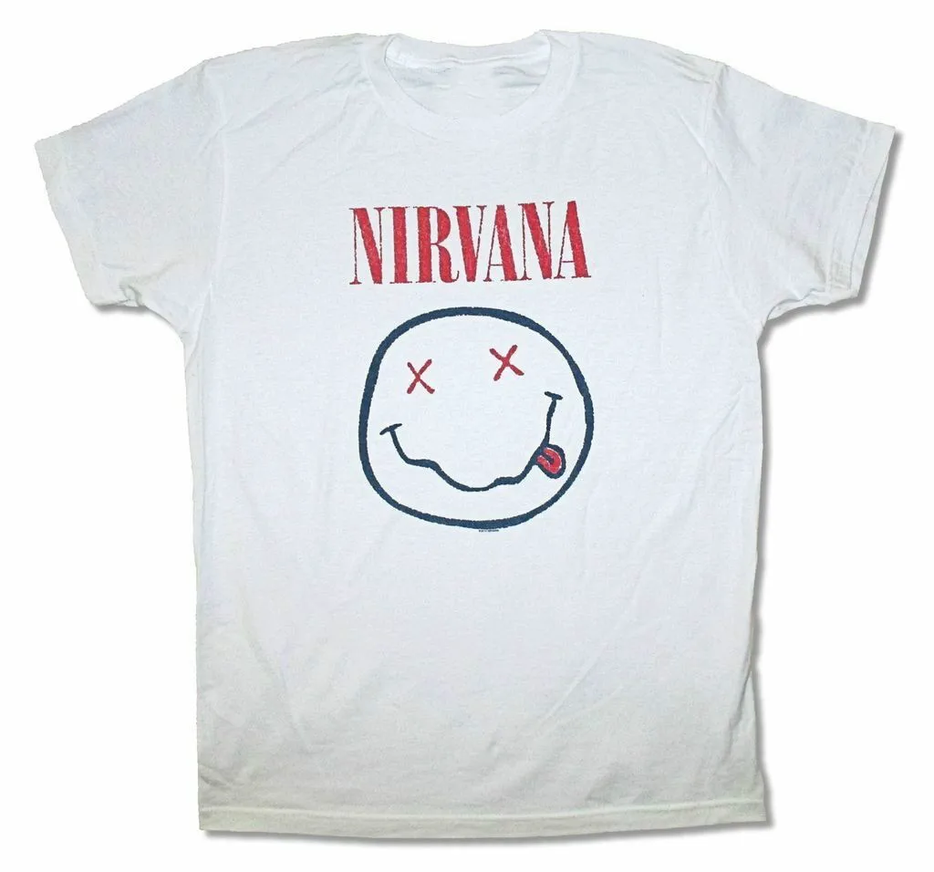 KURT COBAIN Photo Logo T SHIRT S-2XL New Nirvana Official Live Nation Merch
