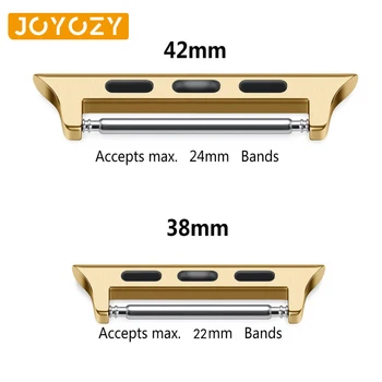 

Joyozy Multiple Colour Watch Adapter for Apple watch 38mm 40mm 42mm 44mm Metal Aluminum Watchband Connector for iWatch 5/4/3/2/1