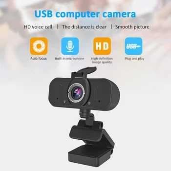 

1080P HD USB Webcam Video Conference Live Streaming Web Camera with Microphone Widescreen Video Work Home Accessories