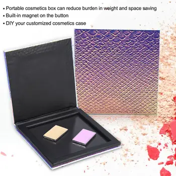 

10*10cm Magnetic Cosmetic Palette Shadow Eyeshadow Powder Blusher DIY Palette Gradient Fish Scale Glittering Makeup Storage Box