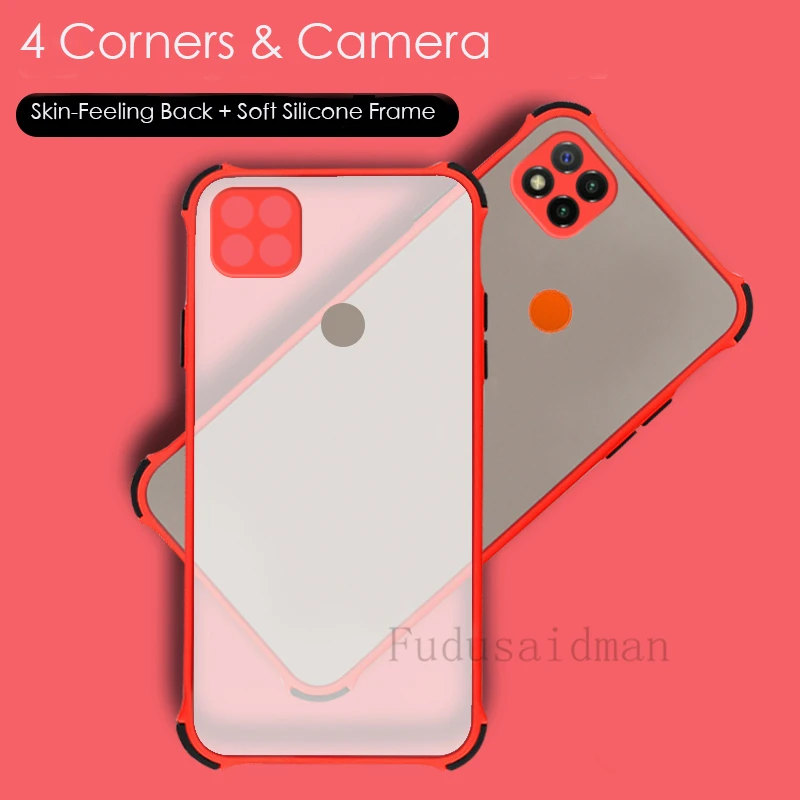 xiaomi leather case charging Matte Ốp Lưng Trong Suốt Xiaomi REDMI 9 9T 9A 9AT 9C 8 8A Note 9S 7 8 9 pro 8T 9T Góc Tăng Cường Bao Couqe xiaomi leather case case Cases For Xiaomi