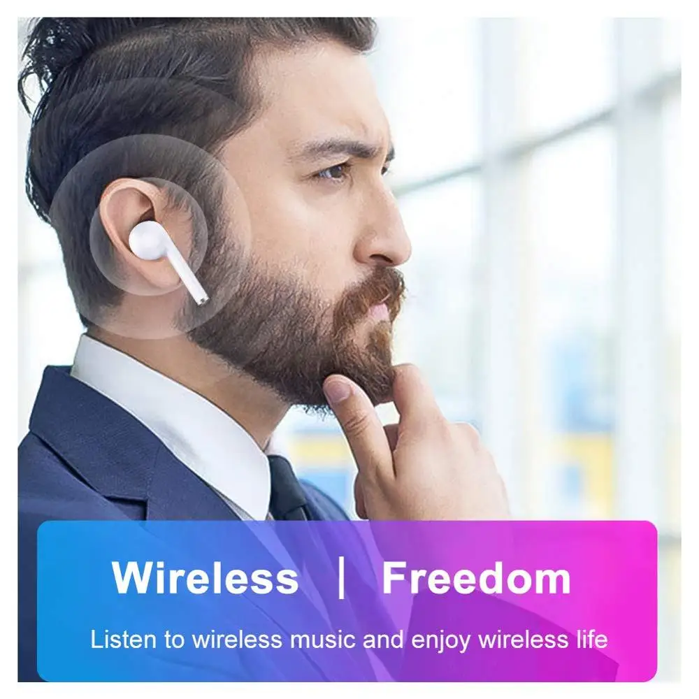 Миниатюрные наушники Bluetooth беспроводные Hi fi TWS вкладыши водонепроницаемые мини