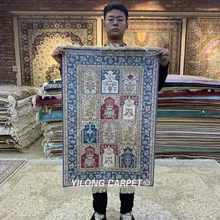 Yilong 2'x3' Восточный шелковый ковер садовый дизайн ручной работы изысканный четыре сезона ковры(HF126B