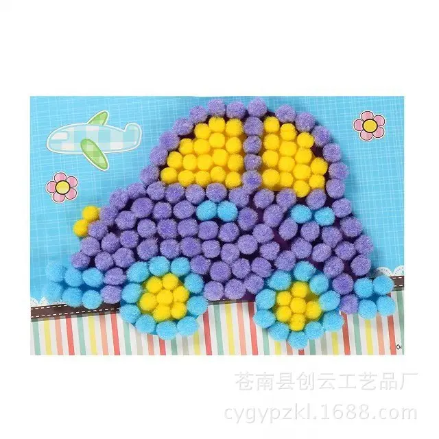Горячая Распродажа детские плюшевые шарики ручной работы DIY наклейки искусство для детского сада и ремесло для изготовления развивающих игрушек