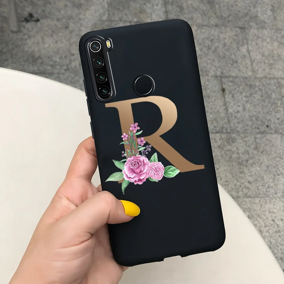 Cho Ốp Lưng Para Xiaomi Redmi Note 8 T 8 T Ốp Lưng Silicone Mềm In Điện Thoại Bao Da Cho Redmi Note 8 Pro Note8T Ốp Lưng Fundas Chữ Cái xiaomi leather case cover