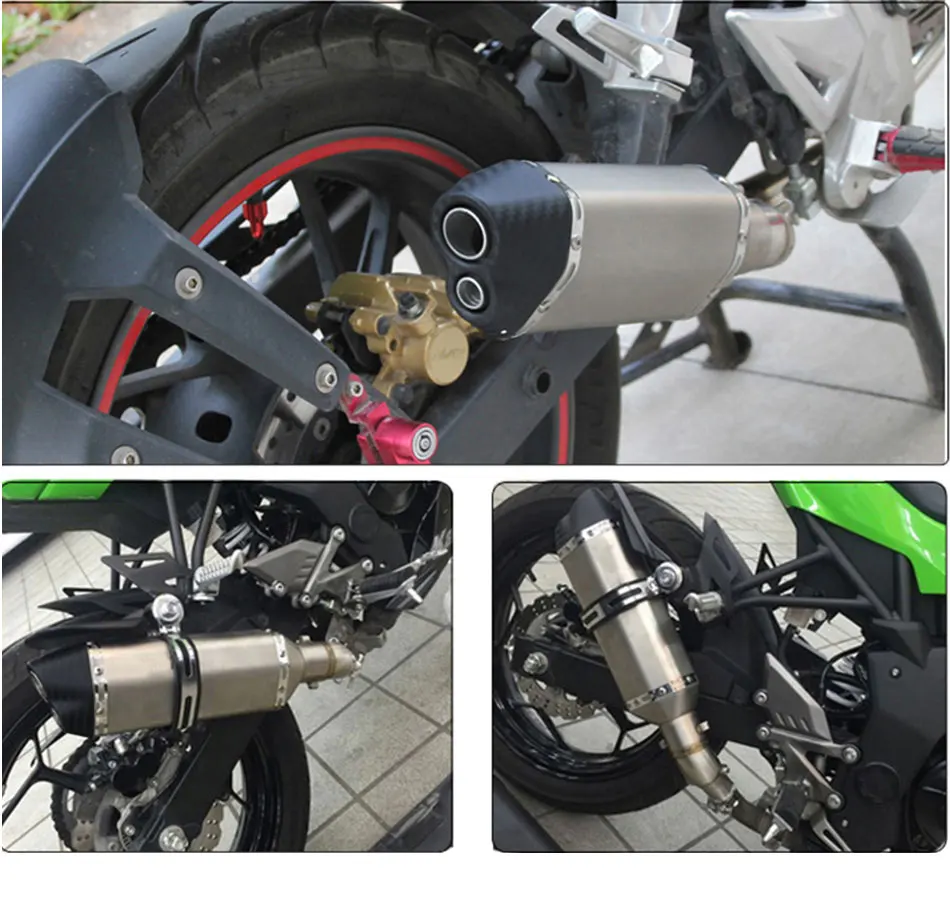 ZS MOTOS 16 видов стилей 51 мм Универсальная выхлопная труба для мотоцикла выхлопная труба скутер глушитель для CBR125 250 CB400 YZF FZ400