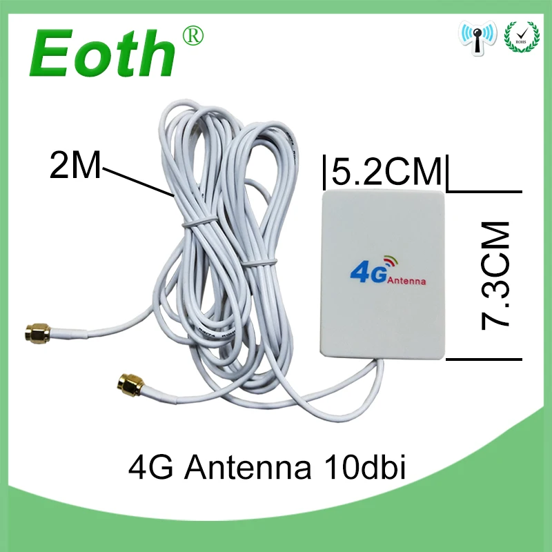 Eoth 3g 4G LTE Антенна 10dbi SMA разъем 2 м кабель антенна для huawei 3g 4G LTE модем маршрутизатор Антенна внешняя антенна