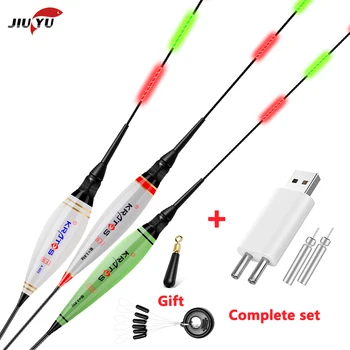 SUPER DEAL ❤️ Fishing Float LED Electric Float + Charger + space bean accessories Light Summer Fishing Tackle Luminous Electronic Float Set - discount item 48% OFF Sports & Entertainment