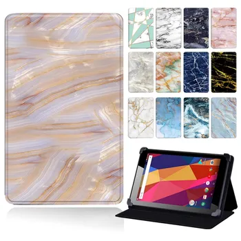 

Print Tablet Case for Alba 7/ 8 /10 Inch Anti-Shock and Anti-Fall Stand Cover Folding Leather Cover Shell + Stylus