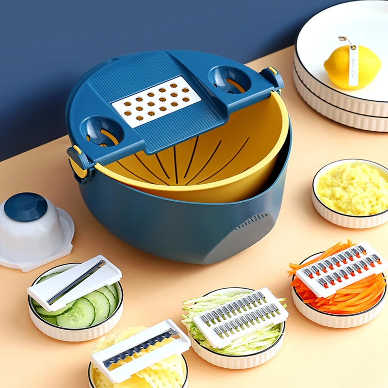 

Kitchen Dining Bar Kitchen Gadgets multifunctional shredder and slicing tool simple fruit and vegetable storage box