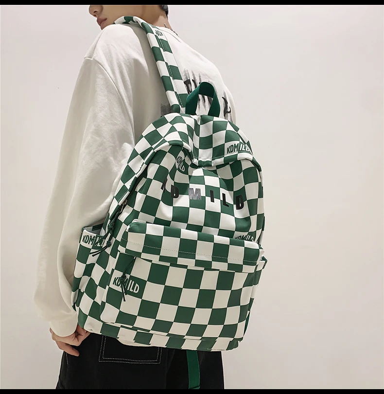 Tanie DCIMOR Fashion Plaid kobiety plecak mężczyźni fajne nylonowe torby podróżne Unisex nadruk sklep