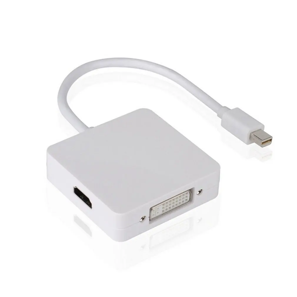 MINI DP TO DVI 3 в 1 Mini displayport DP Thunderbolt to DVI VGA HDMI конвертер Кабель-адаптер для iMac Mac Mini Pro Air Book для монитора ТВ - Цвет: MINI DP TO DVI