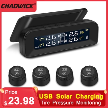 

NEW 2020 Tire Pressure Monitoring System Tire Pressure Alarm Tire Pressure Monitoring Car Collapsible TPMS 4PCS Sensor