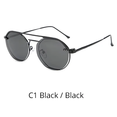 Ralferty, женские очки с зажимом, 2 в 1, солнцезащитные очки с зажимом, полярная оптика, оптическая оправа для очков, 0 градусов, D067 - Цвет оправы: C1 Black - Black
