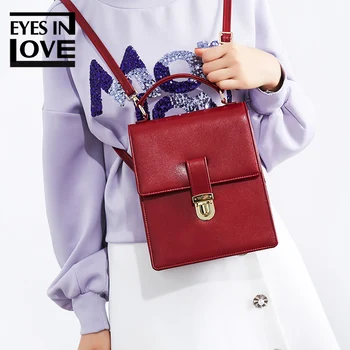 

Multi-Function Women Shoulder bag& Backpack High Quality Soft Leather Ladies Small Tote Bag Fashion Designer Female Backpack New